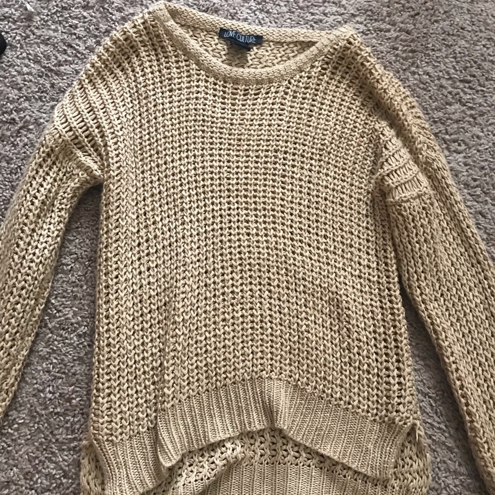 Chunky nude sweater